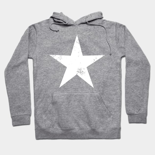 Distressed Star Vintage White Star Hoodie by fadi1994